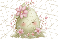Easter Egg Clipart PNG, Cute Baby Easter Eggs with Faces Product Image 3