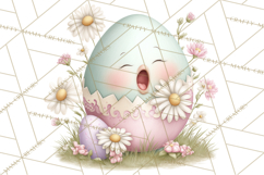 Easter Egg Clipart PNG, Cute Baby Easter Eggs with Faces Product Image 2