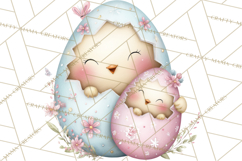 Easter Egg Clipart PNG, Cute Baby Easter Eggs with Faces Product Image 3