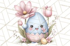Easter Egg Clipart PNG, Cute Baby Easter Eggs with Faces Product Image 4
