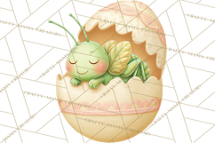 Baby Insects in Easter Eggs, Cute Spring Bug Clipart Png Product Image 2