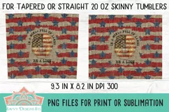 In A World Full Of Lambs Be A Lion American Flag Full Wrap Straight & Tapered Patriotic Skinny Tumbler Sublimation Design