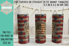 In A World Full Of Lambs Be A Lion American Flag Full Wrap Straight & Tapered Patriotic Skinny Tumbler Sublimation Design