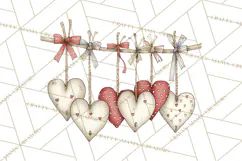 Farm Girl Valentine Clipart Pastel Country Watercolor PNG Product Image 3