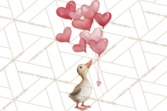 Valentine Animal Clipart Heart Balloon PNG Cute Love Art Product Image 3