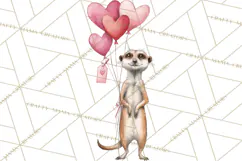 Valentine Animal Clipart Heart Balloon PNG Cute Love Art Product Image 2