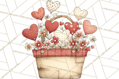 Farm Girl Valentine Clipart Pastel Country Watercolor PNG Product Image 4