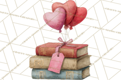 Valentine Animal Clipart Heart Balloon PNG Cute Love Art Product Image 4
