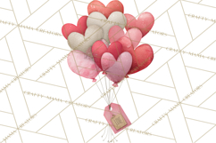 Valentine Animal Clipart Heart Balloon PNG Cute Love Art Product Image 5