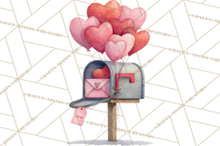 Valentine Animal Clipart Heart Balloon PNG Cute Love Art Product Image 2