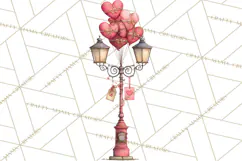 Valentine Animal Clipart Heart Balloon PNG Cute Love Art Product Image 4