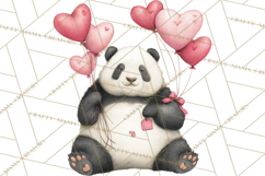 Valentine Animal Clipart Heart Balloon PNG Cute Love Art Product Image 5
