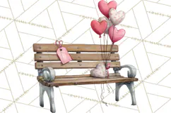 Valentine Animal Clipart Heart Balloon PNG Cute Love Art Product Image 2