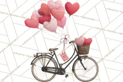 Valentine Animal Clipart Heart Balloon PNG Cute Love Art Product Image 5