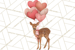 Valentine Animal Clipart Heart Balloon PNG Cute Love Art Product Image 2
