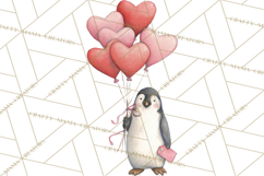 Valentine Animal Clipart Heart Balloon PNG Cute Love Art Product Image 2