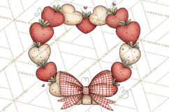 Farm Girl Valentine Clipart Pastel Country Watercolor PNG Product Image 5