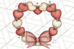 Farm Girl Valentine Clipart Pastel Country Watercolor PNG Product Image 5