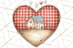 Farm Girl Valentine Clipart Pastel Country Watercolor PNG Product Image 4