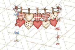 Farm Girl Valentine Clipart Pastel Country Watercolor PNG Product Image 4