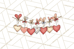 Farm Girl Valentine Clipart Pastel Country Watercolor PNG Product Image 5