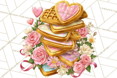 Pink Gold Valentine Clipart PNG, Sweetheart Coffee Cup Product Image 2