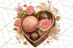 Pink Gold Valentine Clipart PNG, Sweetheart Coffee Cup Product Image 5