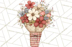 Farm Girl Valentine Clipart Pastel Country Watercolor PNG Product Image 4