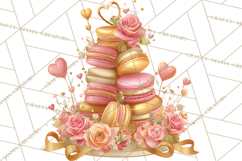 Pink Gold Valentine Clipart PNG, Sweetheart Coffee Cup Product Image 3