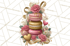Pink Gold Valentine Clipart PNG, Sweetheart Coffee Cup Product Image 5