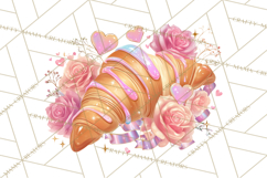 Pink Gold Valentine Clipart PNG, Sweetheart Coffee Cup Product Image 3