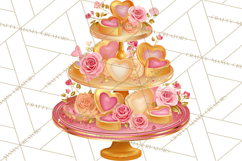 Pink Gold Valentine Clipart PNG, Sweetheart Coffee Cup Product Image 4