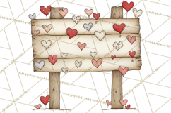 Farm Girl Valentine Clipart Pastel Country Watercolor PNG Product Image 5