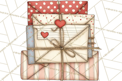 Farm Girl Valentine Clipart Pastel Country Watercolor PNG Product Image 4