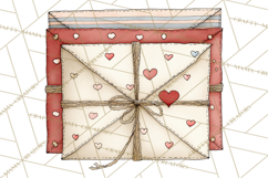 Farm Girl Valentine Clipart Pastel Country Watercolor PNG Product Image 5