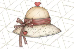 Farm Girl Valentine Clipart Pastel Country Watercolor PNG Product Image 3