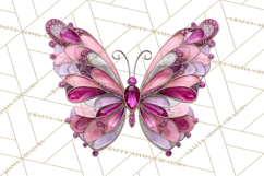 Gemstone Valentine Butterflies Red Pink Jewel Wings Clipart Product Image 3