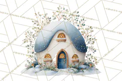 Chubby Winter Fairy PNG, Miniature Watercolor Winter Fairies Product Image 2