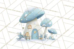 Chubby Winter Fairy PNG, Miniature Watercolor Winter Fairies Product Image 2