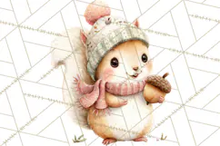 Chubby Winter Fairy PNG, Miniature Watercolor Winter Fairies Product Image 5
