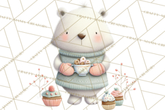 Winter Tea Party Animals PNG, Woodland Cozy Clipart Product Image 4