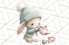 Winter Tea Party Animals PNG, Woodland Cozy Clipart Product Image 5