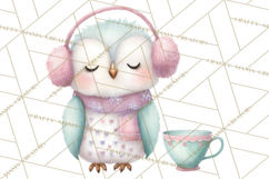 Winter Tea Party Animals PNG, Woodland Cozy Clipart Product Image 3