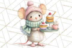 Winter Tea Party Animals PNG, Woodland Cozy Clipart Product Image 3