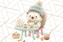 Winter Tea Party Animals PNG, Woodland Cozy Clipart Product Image 5
