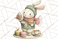 Winter Tea Party Animals PNG, Woodland Cozy Clipart Product Image 3