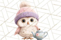 Winter Tea Party Animals PNG, Woodland Cozy Clipart Product Image 5