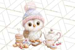 Winter Tea Party Animals PNG, Woodland Cozy Clipart Product Image 2