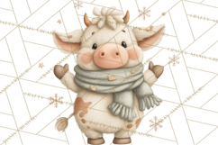Cute Winter Farm Animals PNG, Cozy Snowy Animal Clipart Product Image 3