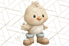 Cute Winter Farm Animals PNG, Cozy Snowy Animal Clipart Product Image 5